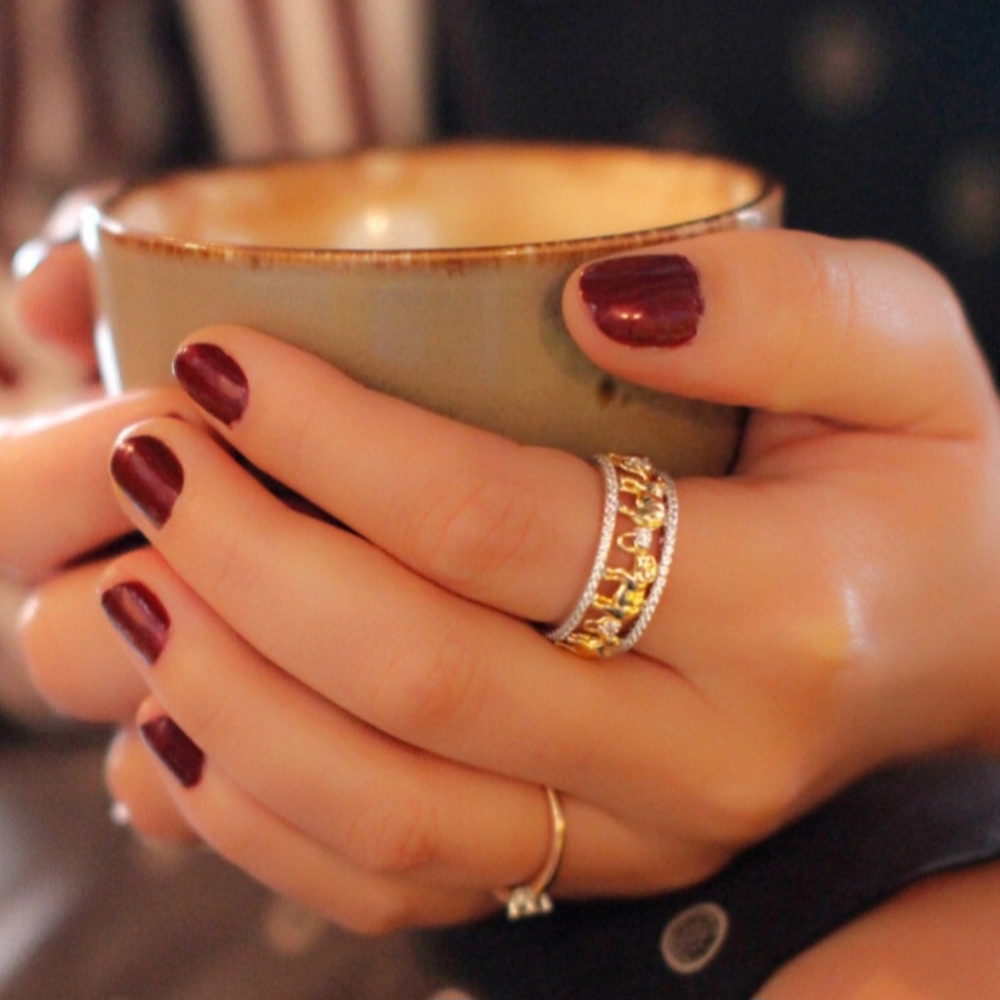 Elegant Gold and Silver Elephant Ring - Picture 6 of 16